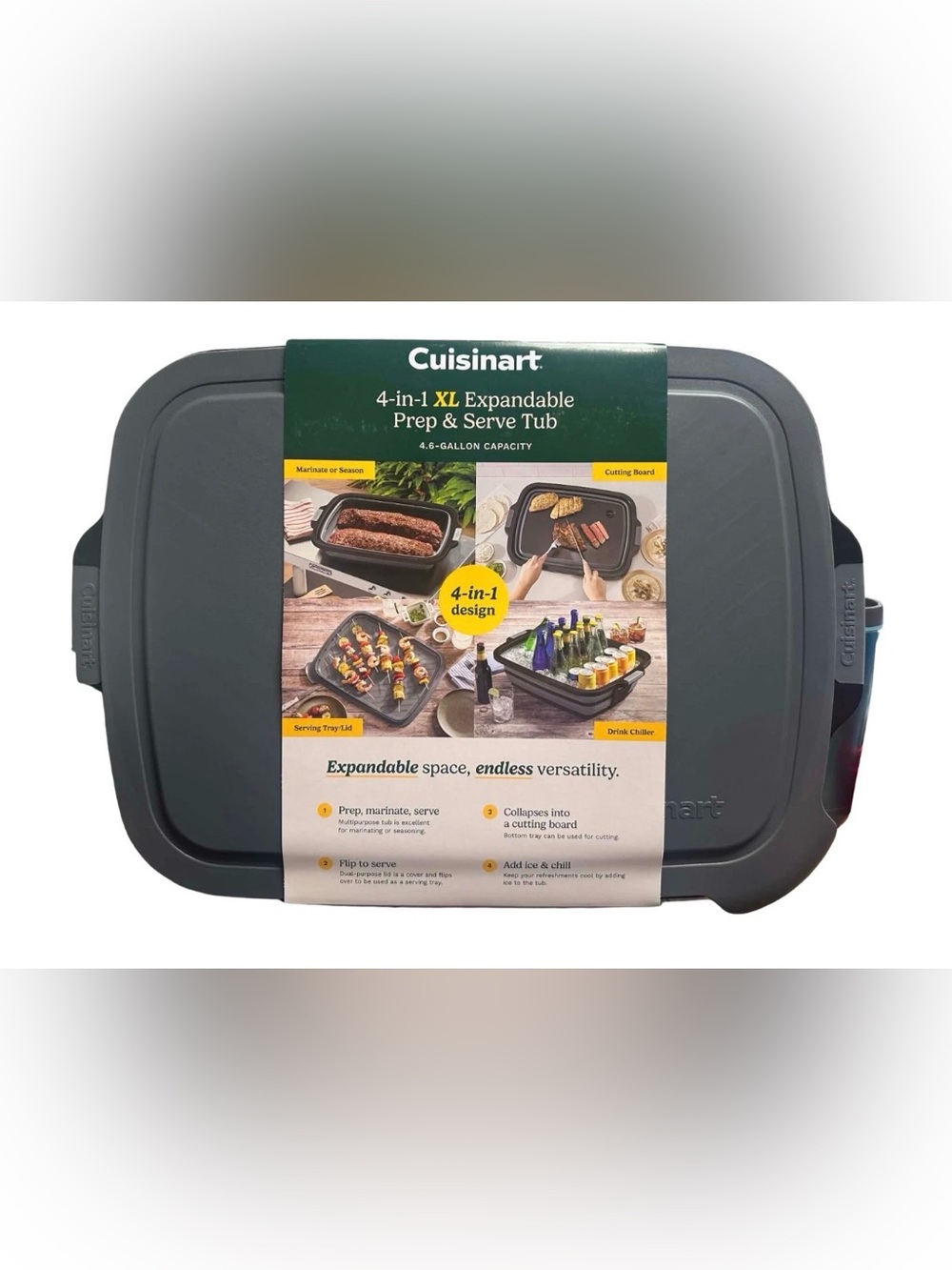 NEW Cuisinart 4-in-1 Expandable Prep & Serve Tub